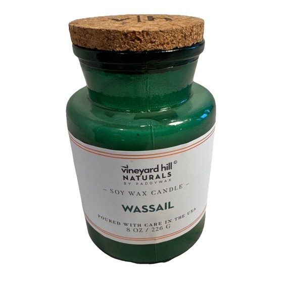 Vineyard Hill Naturals Other - 1 Paddywax Vineyard Hill Naturals WASSAIL Soy Wax Single Wick Candle 8 Oz USA